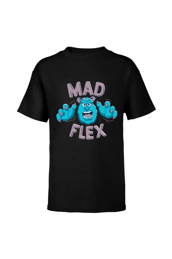 Disney PIXAR Monsters Inc. Sulley Mad Flex - Short Sleeve T-Shirt for Kids - Customized-Black