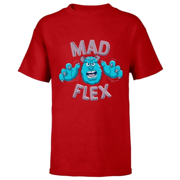 Disney PIXAR Monsters Inc. Sulley Mad Flex - Short Sleeve T-Shirt for Kids - Customized-Red