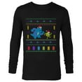 thumbnail image 1 of Disney PIXAR Monsters, Inc. Ugly Christmas Sweater Holiday - Long Sleeve T-Shirt for Men - Customized-Black, 1 of 5