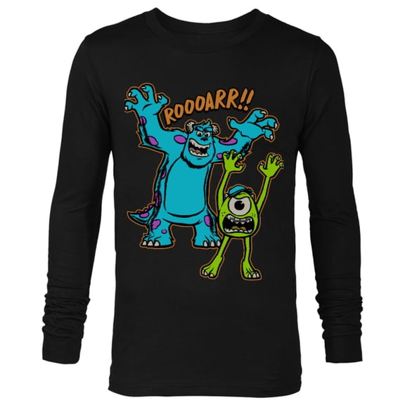 Disney PIXAR Monsters U Mikey and Sulley Roar T-Shirt - Long Sleeve T-Shirt for Men - Customized-Black