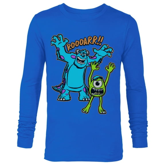 Disney PIXAR Monsters U Mikey and Sulley Roar T-Shirt - Long Sleeve T-Shirt for Men - Customized-Royal