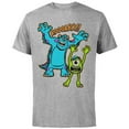 thumbnail image 1 of Disney PIXAR Monsters U Mikey and Sulley Roar T-Shirt - Short Sleeve Cotton T-Shirt for Adults - Customized-Athletic Heather, 1 of 5