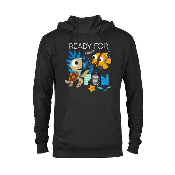 Disney PIXAR Nemo and Squirt T-Shirt - Pullover Hoodie for Adults - Customized-Black