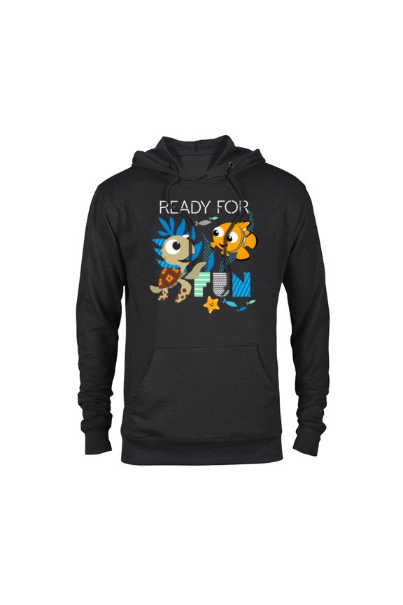 Disney PIXAR Nemo and Squirt T-Shirt - Pullover Hoodie for Adults - Customized-Black