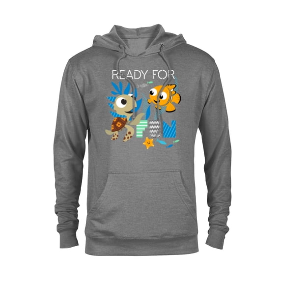 Disney PIXAR Nemo and Squirt T-Shirt - Pullover Hoodie for Adults - Customized-Graphite Heather