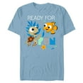 thumbnail image 1 of Disney PIXAR Nemo and Squirt T-Shirt- Short Sleeve Blended T-Shirt for Adults - Customized-Ocean Blue, 1 of 5