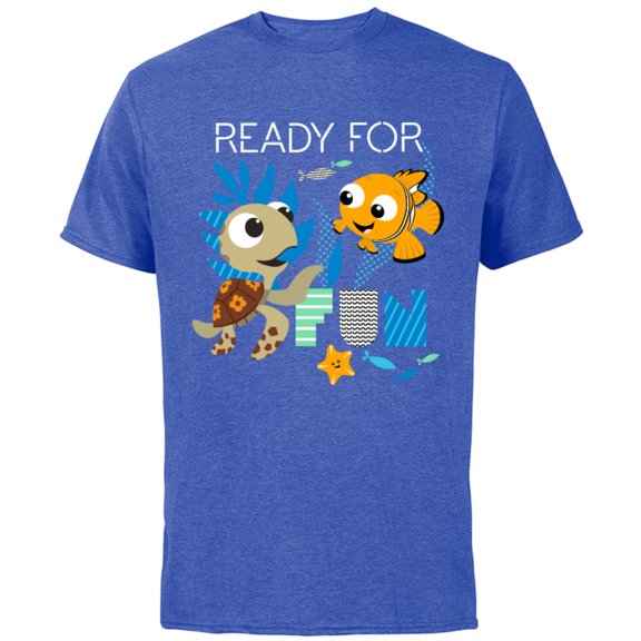 Disney PIXAR Nemo and Squirt T-Shirt - Short Sleeve Cotton T-Shirt for Adults - Customized-Royal Heather