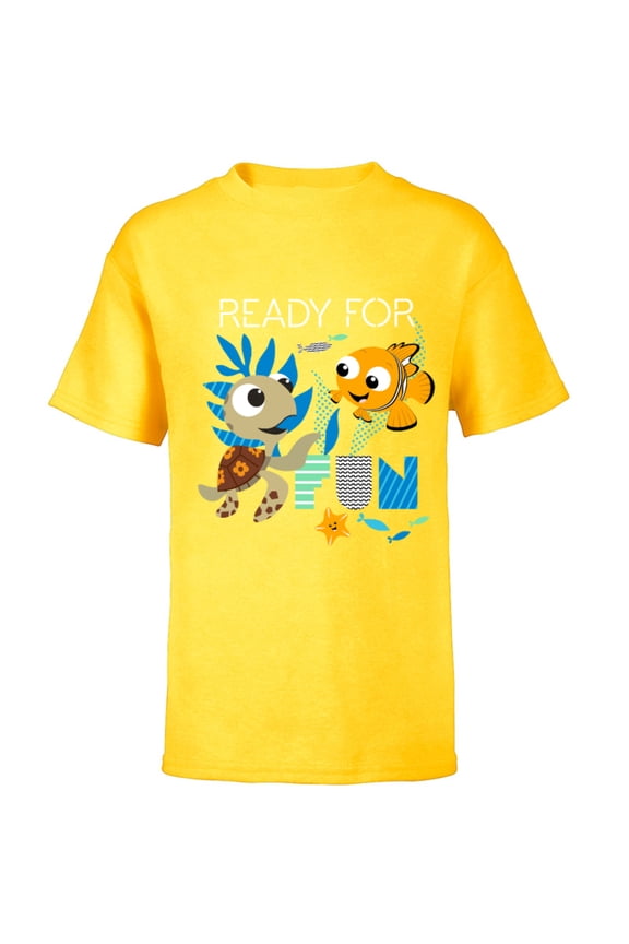 Disney PIXAR Nemo and Squirt T-Shirt - Short Sleeve T-Shirt for Kids - Customized-Sunflower