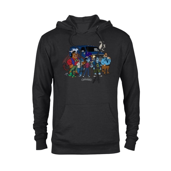 Disney PIXAR Onward Group Snapshot T-Shirt - Pullover Hoodie for Adults - Customized-Black