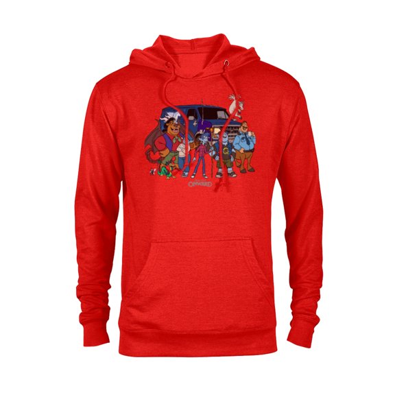 Disney PIXAR Onward Group Snapshot T-Shirt - Pullover Hoodie for Adults - Customized-Red Heather
