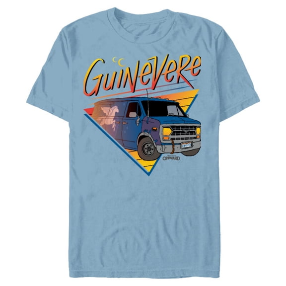 Disney PIXAR Onward Van Guinevere T-Shirt- Short Sleeve Blended T-Shirt for Adults - Customized-Ocean Blue