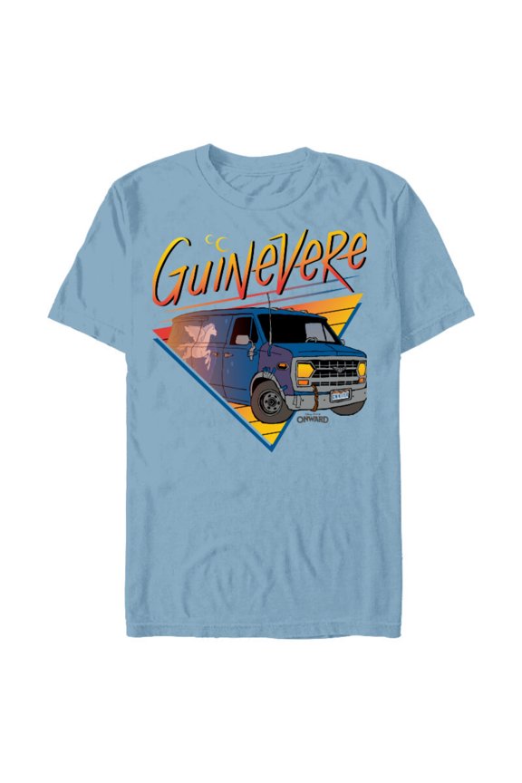 Disney PIXAR Onward Van Guinevere T-Shirt- Short Sleeve Blended T-Shirt for Adults - Customized-Ocean Blue