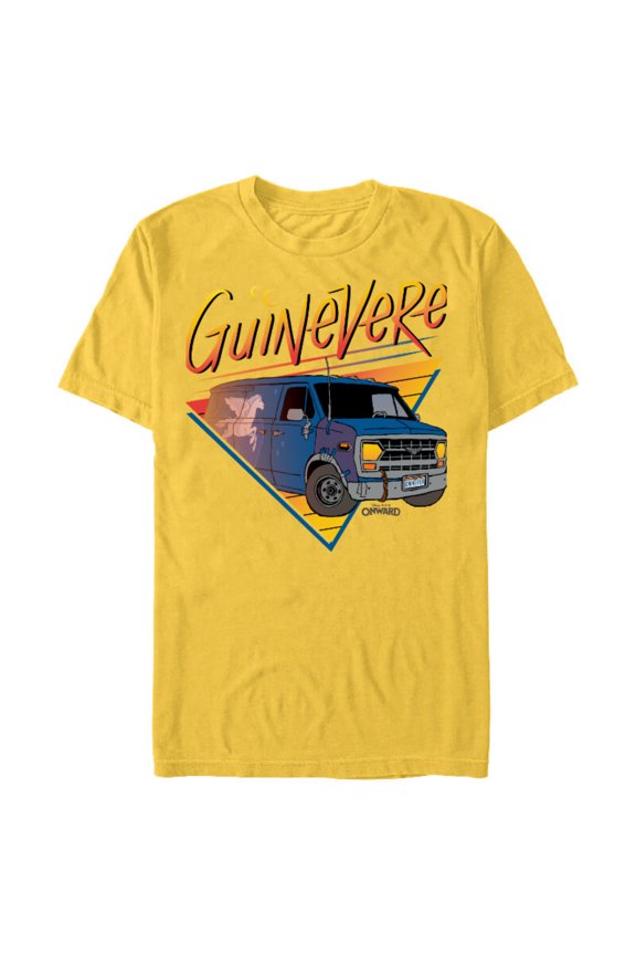 Disney PIXAR Onward Van Guinevere T-Shirt- Short Sleeve Blended T-Shirt for Adults - Customized-Yellow
