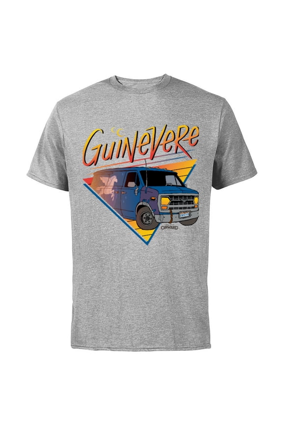 Disney PIXAR Onward Van Guinevere T-Shirt - Short Sleeve Cotton T-Shirt for Adults - Customized-Athletic Heather