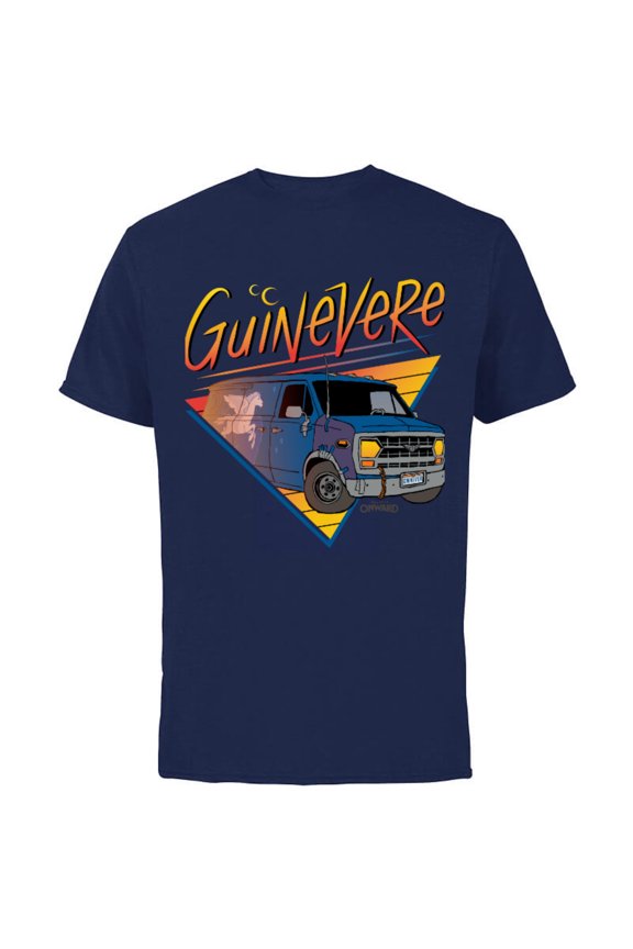 Disney PIXAR Onward Van Guinevere T-Shirt - Short Sleeve Cotton T-Shirt for Adults - Customized-Navy