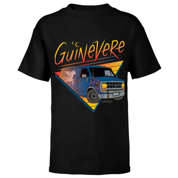 Disney PIXAR Onward Van Guinevere T-Shirt - Short Sleeve T-Shirt for Kids - Customized-Black