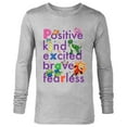 thumbnail image 1 of Disney PIXAR Positive, Kind, Excited, Brave & Fearless - Long Sleeve T-Shirt for Men - Customized-Athletic Heather, 1 of 5
