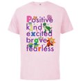thumbnail image 1 of Disney PIXAR Positive, Kind, Excited, Brave & Fearless - Short Sleeve Cotton T-Shirt for Adults - Customized-Soft Pink, 1 of 5