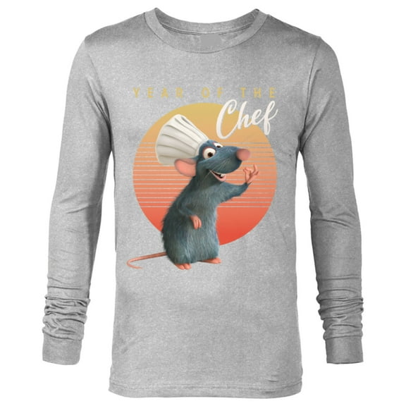 Disney PIXAR Ratatouille Remi Year of the Chef T-Shirt - Long Sleeve T-Shirt for Men - Customized-Athletic Heather