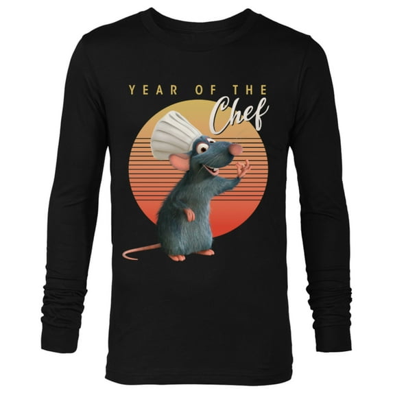 Disney PIXAR Ratatouille Remi Year of the Chef T-Shirt - Long Sleeve T-Shirt for Men - Customized-Black