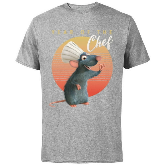 Disney PIXAR Ratatouille Remi Year of the Chef T-Shirt - Short Sleeve Cotton T-Shirt for Adults - Customized-Athletic Heather