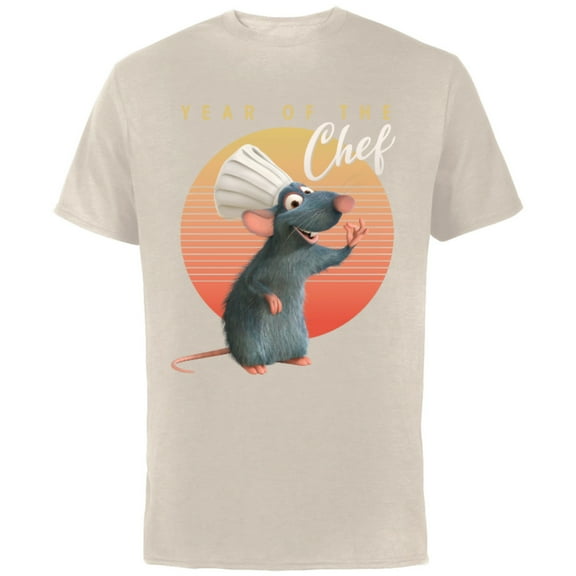 Disney PIXAR Ratatouille Remi Year of the Chef T-Shirt - Short Sleeve Cotton T-Shirt for Adults - Customized-Natural