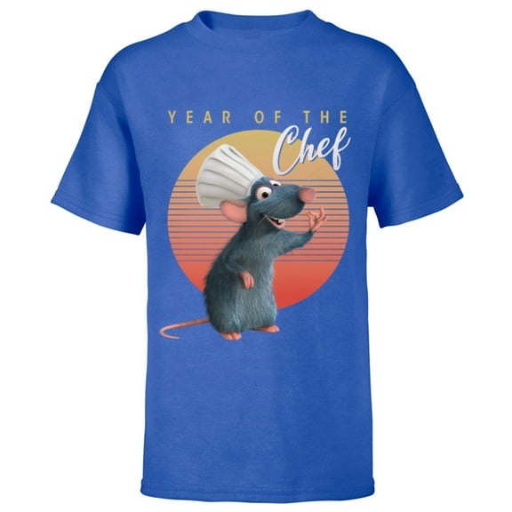 Disney PIXAR Ratatouille Remi Year of the Chef T-Shirt - Short Sleeve T-Shirt for Kids - Customized-Royal