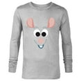 thumbnail image 1 of Disney PIXAR Ratatouille Remy Character Face - Long Sleeve T-Shirt for Men - Customized-Athletic Heather, 1 of 5