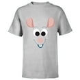 thumbnail image 1 of Disney PIXAR Ratatouille Remy Character Face - Short Sleeve T-Shirt for Kids - Customized-Athletic Heather, 1 of 5