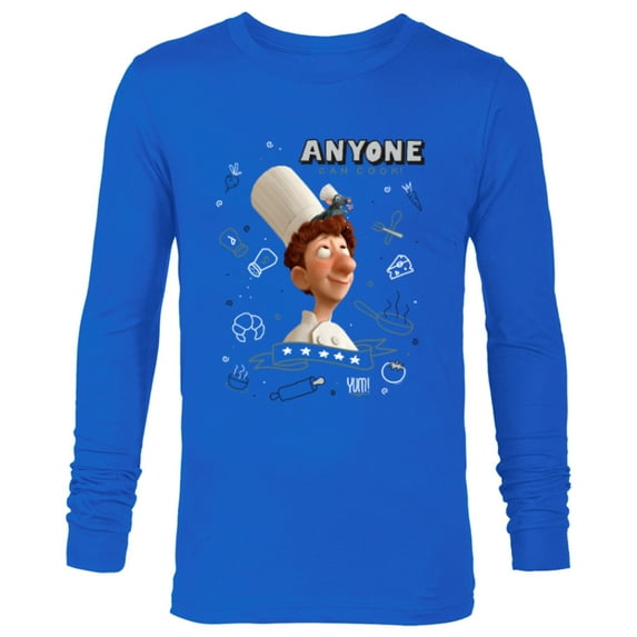 Disney PIXAR Ratatouille Remy & Linguini Anyone Can Cook - Long Sleeve T-Shirt for Men - Customized-Navy