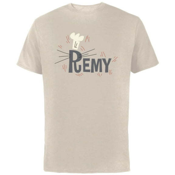 Disney PIXAR Ratatouille Remy - Short Sleeve Cotton T-Shirt for Adults - Customized-Natural