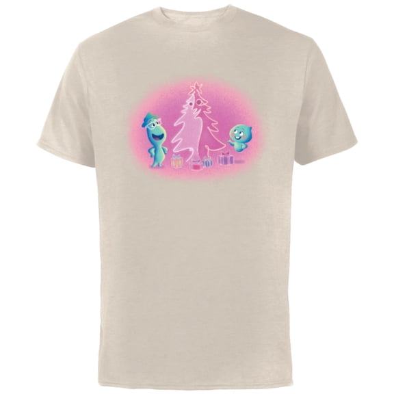 Disney PIXAR Soul Joe Gardner & 22 Holiday - Short Sleeve Cotton T-Shirt for Adults - Customized-Natural