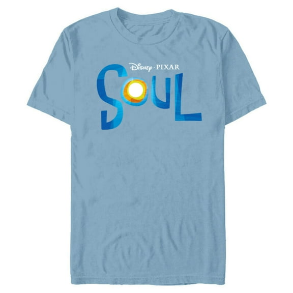 Disney PIXAR Soul Movie Logo Black T-Shirt- Short Sleeve Blended T-Shirt for Adults - Customized-Ocean Blue