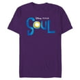 thumbnail image 1 of Disney PIXAR Soul Movie Logo Black T-Shirt- Short Sleeve Blended T-Shirt for Adults - Customized-Purple, 1 of 5