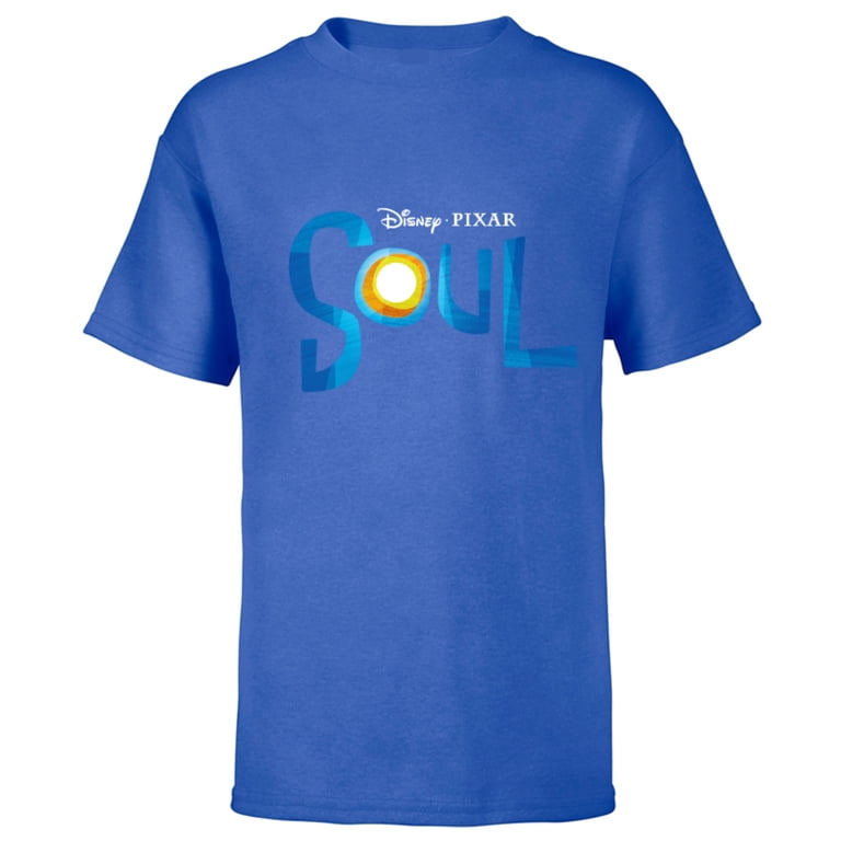 Disney PIXAR Soul Movie Logo Black T-Shirt Short Sleeve T-Shirt