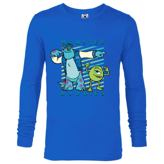 Disney PIXAR Sulley and Mike Wazowski Monster Buddies T-Shirt - Long Sleeve T-Shirt for Men - Customized-Royal