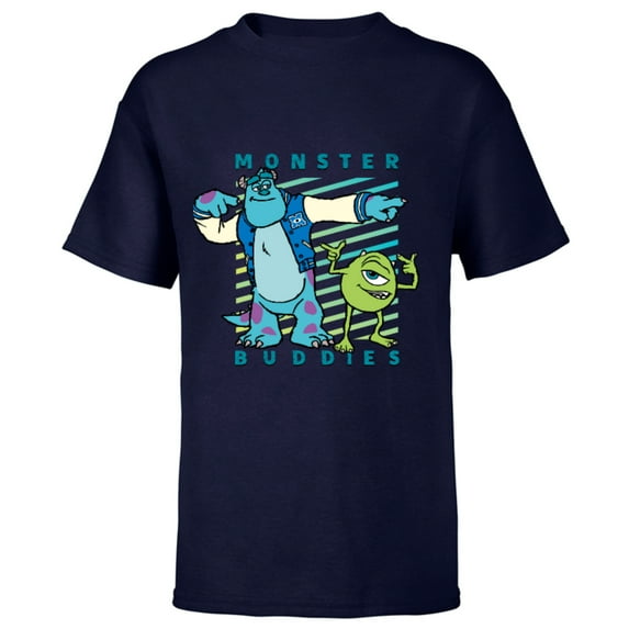 Disney PIXAR Sulley and Mike Wazowski Monster Buddies T-Shirt - Short Sleeve T-Shirt for Kids - Customized-Navy