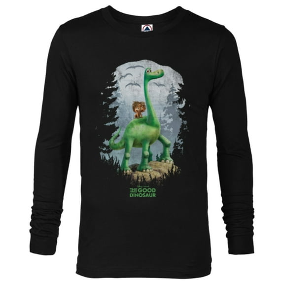 Disney PIXAR The Good Dinosaur Arlo and Spot T-Shirt - Long Sleeve T-Shirt for Men - Customized-Black