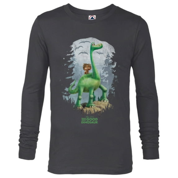 Disney PIXAR The Good Dinosaur Arlo and Spot T-Shirt - Long Sleeve T-Shirt for Men - Customized-Charcoal Heather