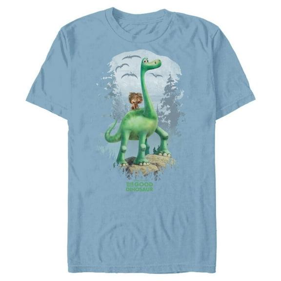 Disney PIXAR The Good Dinosaur Arlo and Spot T-Shirt- Short Sleeve Blended T-Shirt for Adults - Customized-Ocean Blue