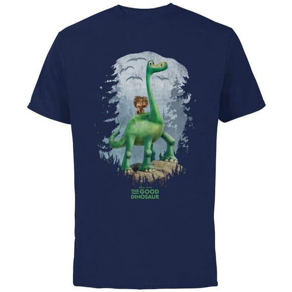 Disney PIXAR The Good Dinosaur Arlo and Spot T-Shirt - Short Sleeve Cotton T-Shirt for Adults - Customized-Navy