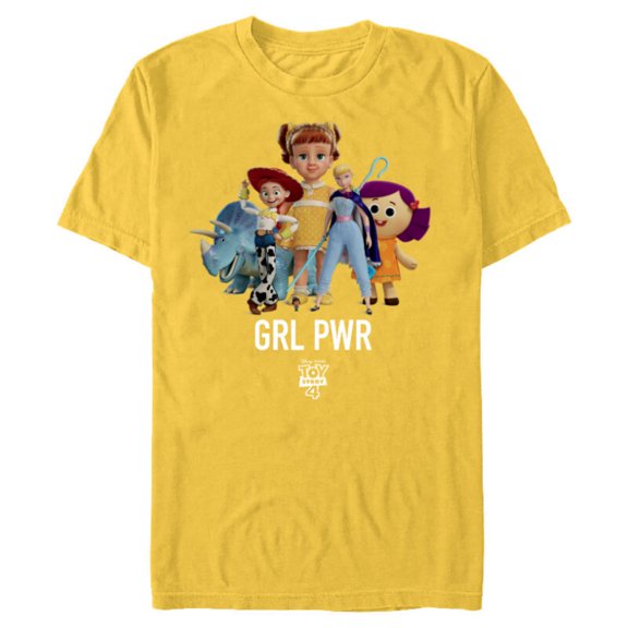 Disney PIXAR Toy Story 4 GRL PWR T-Shirt- Short Sleeve Blended T-Shirt for Adults - Customized-Putty Snow Heather