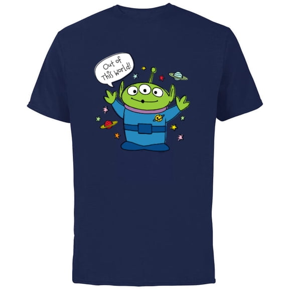 Disney PIXAR Toy Story Aliens Out of this World - Short Sleeve Cotton T-Shirt for Adults - Customized-Athletic Navy