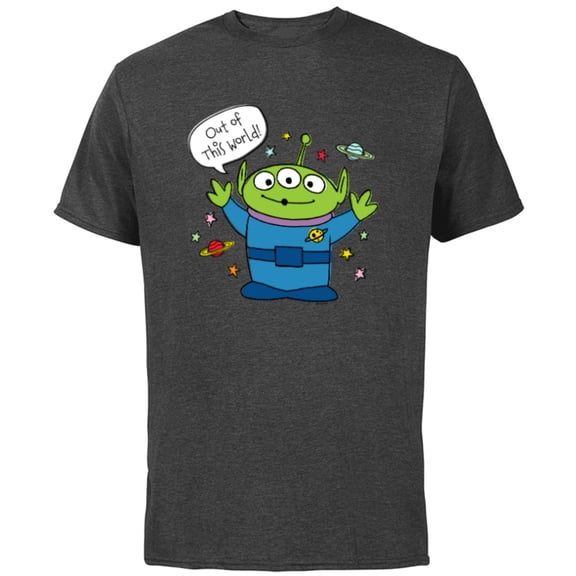 Disney PIXAR Toy Story Aliens Out of this World - Short Sleeve Cotton T-Shirt for Adults - Customized-Charcoal Heather