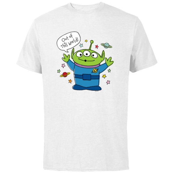 Disney PIXAR Toy Story Aliens Out of this World - Short Sleeve Cotton T-Shirt for Adults - Customized-White