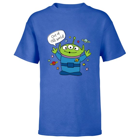 Disney PIXAR Toy Story Aliens Out of this World - Short Sleeve T-Shirt for Kids - Customized-Royal