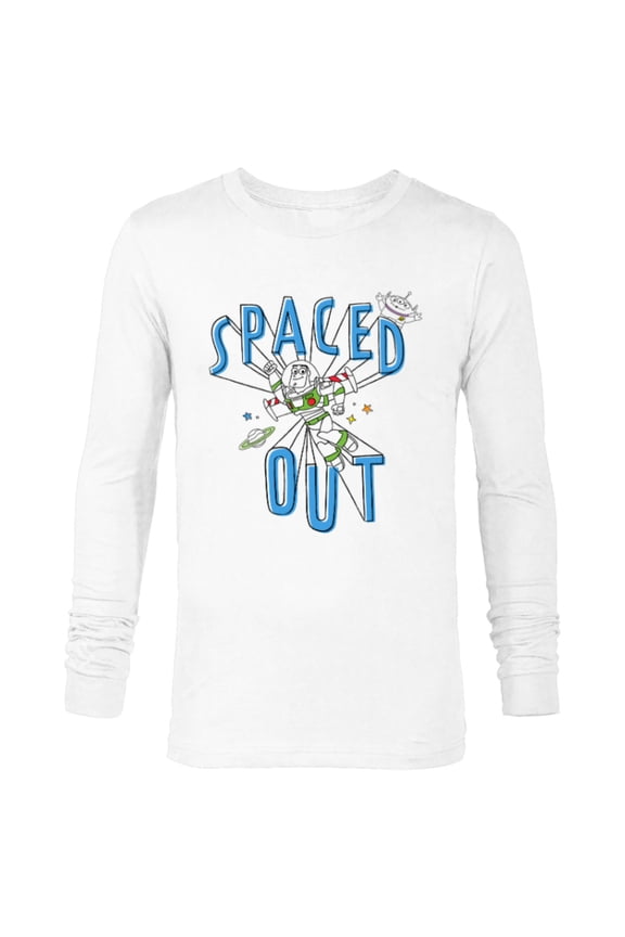Disney PIXAR Toy Story Buzz Lightyear Spaced Out Aliens - Long Sleeve T-Shirt for Men - Customized-White