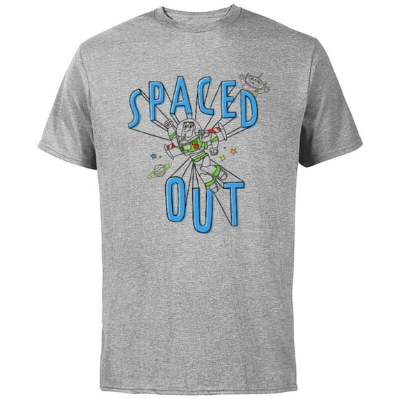 Disney PIXAR Toy Story Buzz Lightyear Spaced Out Aliens - Short Sleeve Cotton T-Shirt for Adults - Customized-Athletic Heather