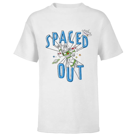 Disney PIXAR Toy Story Buzz Lightyear Spaced Out Aliens - Short Sleeve T-Shirt for Kids - Customized-White