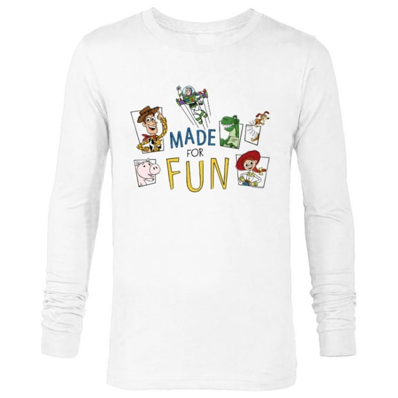 Disney PIXAR Toy Story Crew Made for Fun - Long Sleeve T-Shirt for Men - Customized-White